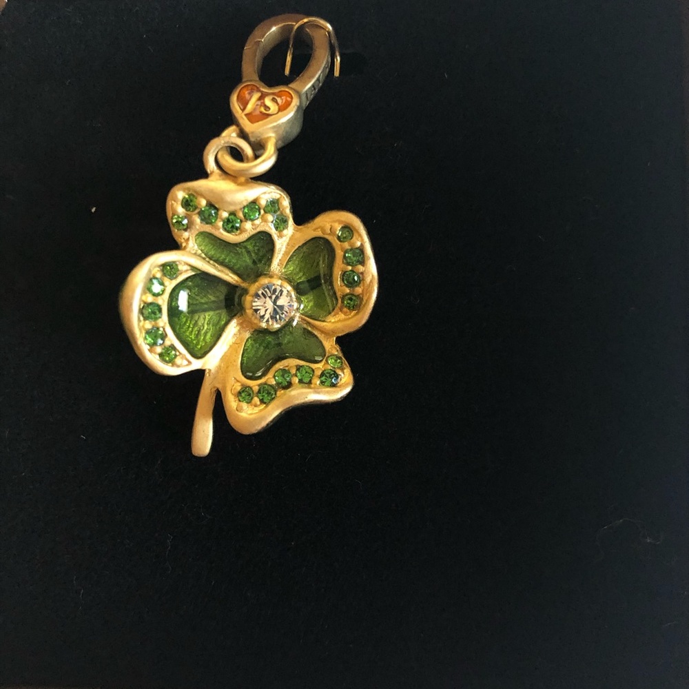 Jay Strongwater - "Dhanya" Four-Leaf Clover Charm